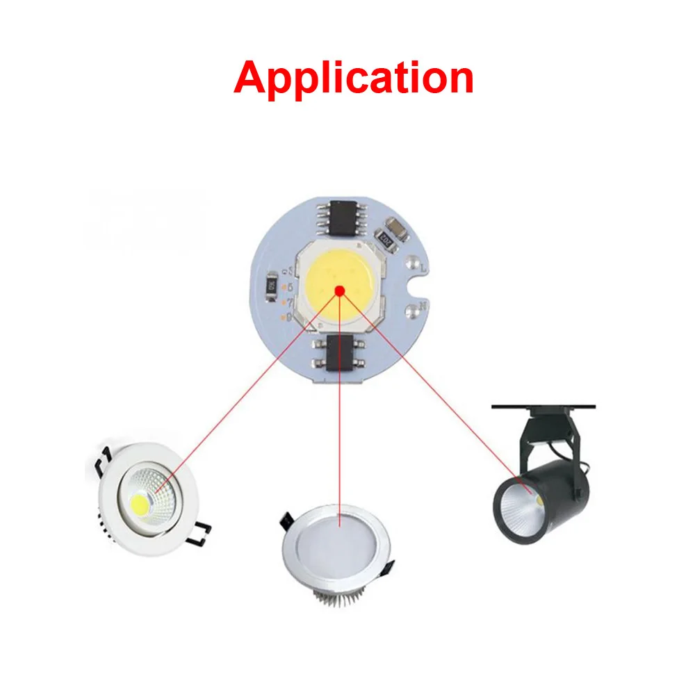 30 шт./лот, мощный CoB светодиодный чип, 3 Вт, 5 Вт, 7 Вт, 9 Вт, светильник, лампочка, 220 В, IP65, умный IC, белый, теплый белый, светодиодный светильник, прожектор, светильник