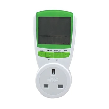 

Ts-838 Lcd Energy Meter Power Supply Voltage and Current Test Energy Metering Socket Socket Adapter British Standard (Uk Plug)