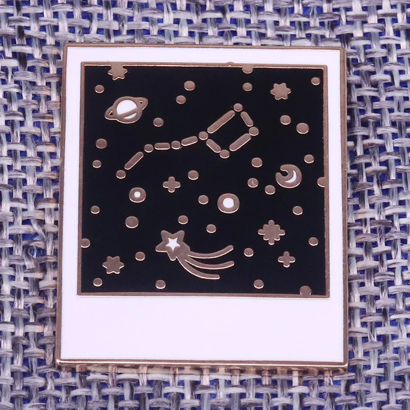 

Starlit Space Starry Night Natural Sky Pin Badge