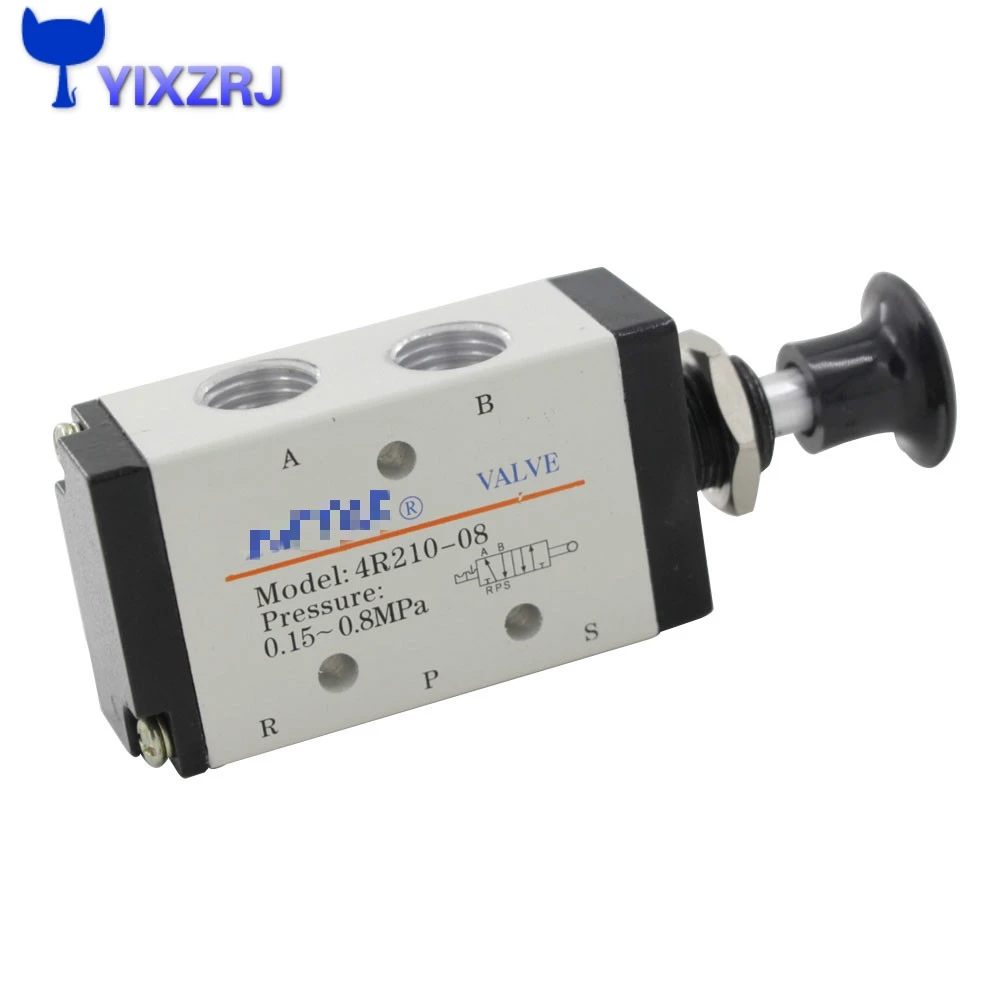 1x 5 port 2 pos 1/4" BSP Hand Draw Pneumatic Valve 4R210-08 Return | Обустройство дома