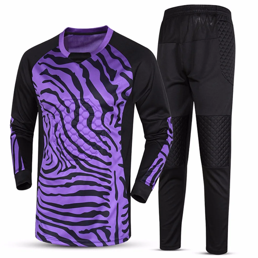 

New Custom Football Goalkeeper Jersey Jerseys Sets Long Sleeve Kit Goalkeeper Uniforms Tops Pants Trousers Hot Wholesales 2018