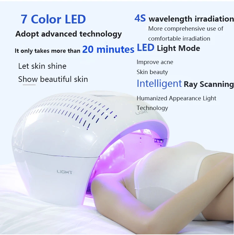 Terapia de Luz Máquina da Lâmpada para Acne Rejuvenescimento da Pele Portátil Photon Cores Máscara Facial Luz Fototerapia Removedor Pdt Led 7 Mod. 1212606 13 Utensílios de cuidado facial