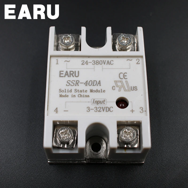 Твердотельный релейный модуль SSR 10DA 25DA 10A 25A 40A DC 3 32V до 24 380V AC 40DA трансформатор