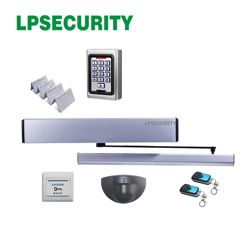 US $180.50 LPSECURITY Inward Swing Automatic Swing Door Opener Door Closer KitMetal Keypad Door Lock Ir Sensor Optional