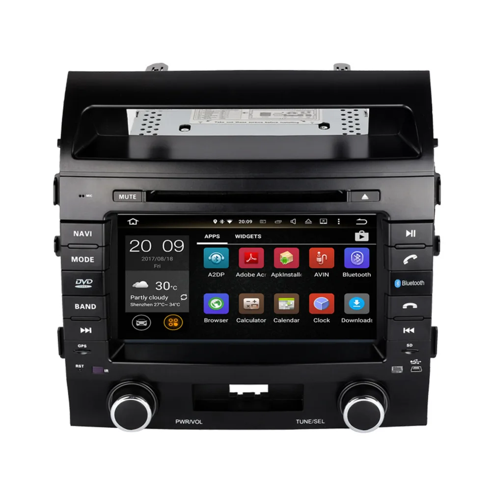 Android 8,0 Octa Core 4 Гб Оперативная память Авто Радио стерео для Toyota Land Cruiser Lc200 2004- gps навигации DVD мультимедийный проигрыватель