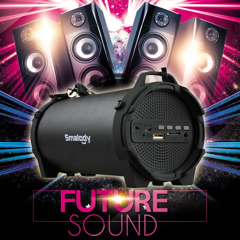 Outdoor Portable Subwoofer Column Bluetooth Speaker Wireless Powerful Sports Speakers Radio MP3 player Scalable memory up To 32G