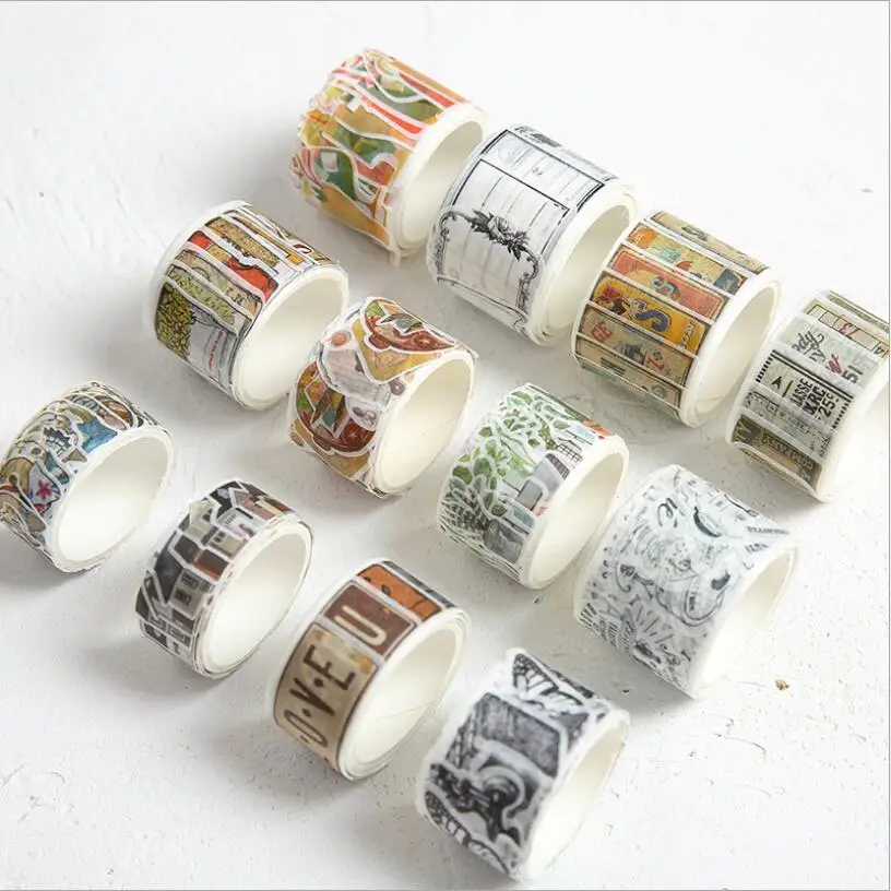 

80 sheets Retro Daily life Drinks Washi Tape Adhesive Tape DIY Scrapbooking Sticker Label Masking Tape Student Stationery Gift