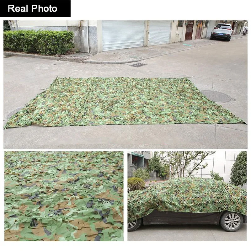 5X10FT Camo Netting Woodlands Leaves Camo Cover Hunting Birthday Party Decoration Netting Military Jungle Camouflage Net 