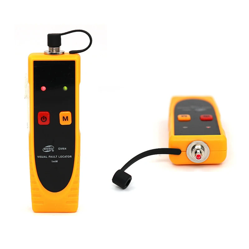 

GM64 1mW/10mW Portable Fiber Optical Power Meter Laser Source Visual Fault Locator Red Light Tester Pen FC/SC/ST Connector