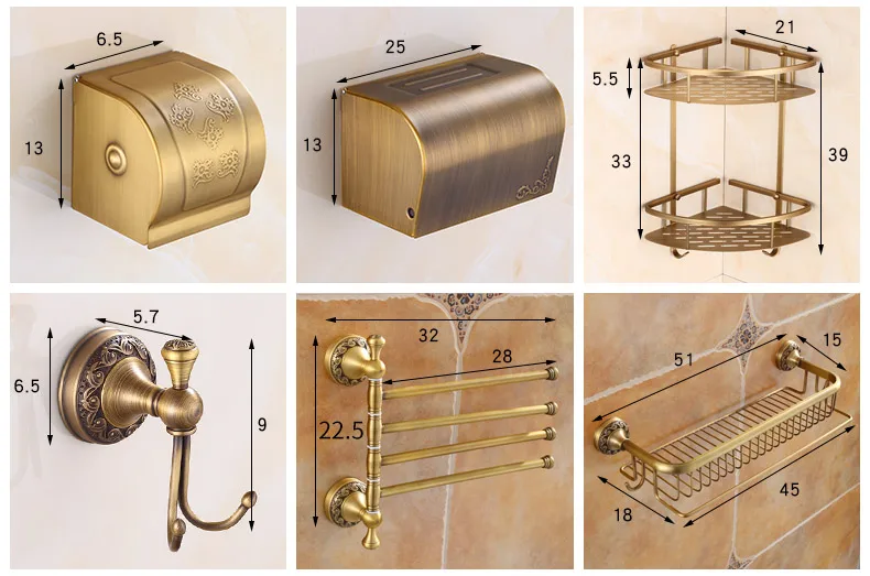 Классический набор аксессуаров для античная бронза для ванной, все в одном наборе, один клик заказа, бесплатная доставка