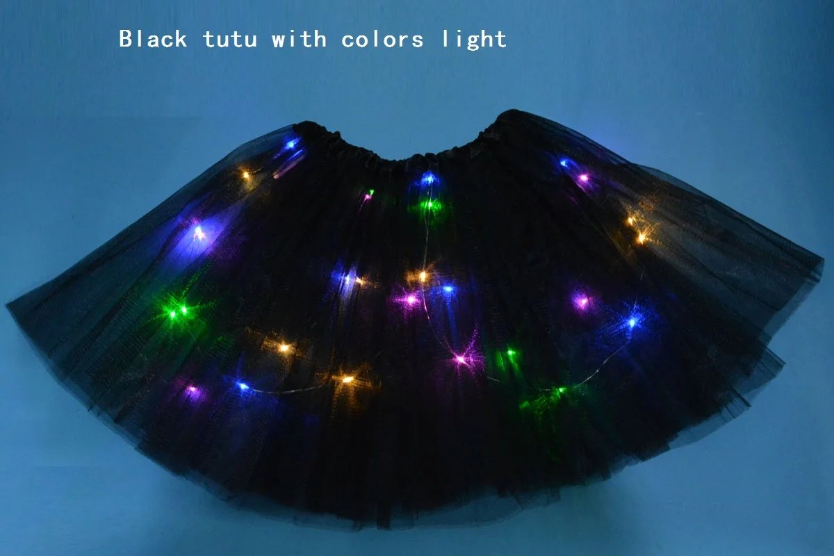 Светодиодный Одноцветный неоновый светильник-пачка для балета, танцев, Хэллоуина, юбки для девочек, Одежда для танцев на Рождество - Цвет: 15
