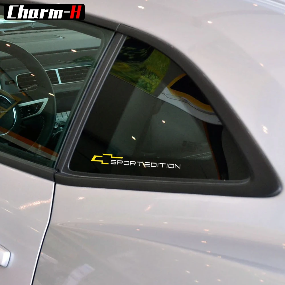 2 шт. для автомобильного стайлинга светоотражающий Белый Спорт издание окно графическая Наклейка для Chevrolet Cruze Aveo Orlando Captiva Epica Trax