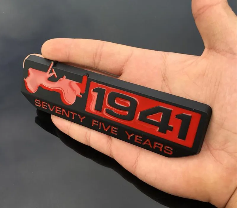 1 шт. значок на крышку багажника для Jeep Wrangler Willys 75th|metal sticker|metal emblemmetal car emblem |