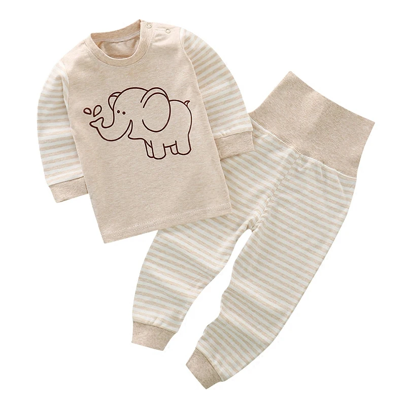 Roupas da Menina da Criança Roupa do Bebê Conjuntos de Inverno de Roupas de Desenhos os Recém-nascidos do Bebê Pijamas Grupo Criança Meninos Animados Dormirwear Cabolsa Calça 6 Mamãe e Bebê