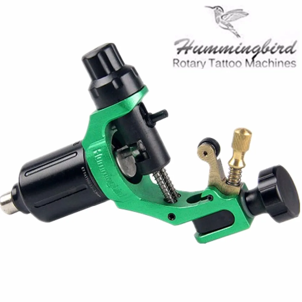 Original Hummingbird Green Gen 1 Rotary Tattoo Machine Swiss Motor Free