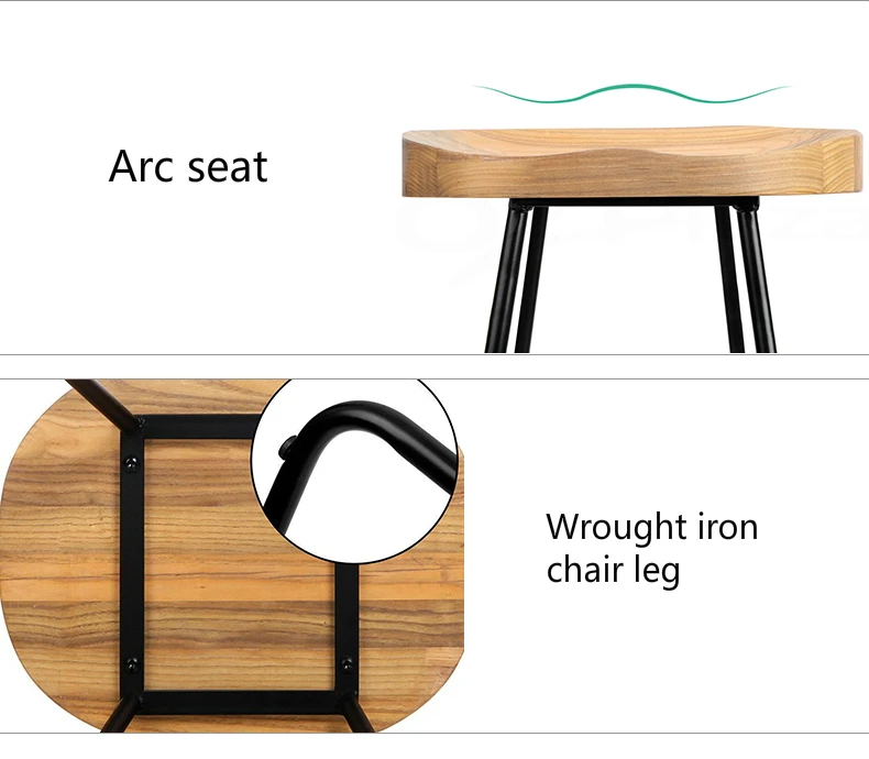 Для отдыха Творческий твердой древесины Сиденье Барный Стул простой Стиль бытовой многофункциональный стул Кофе магазин стабильный на