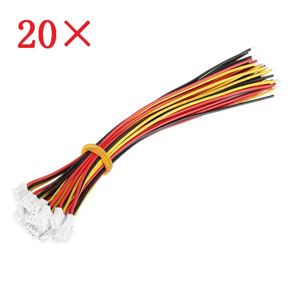 

20PCS 3pin 3Line Terminal wires electronic wire single-head circuit board connector 150mm Ph2.0mm