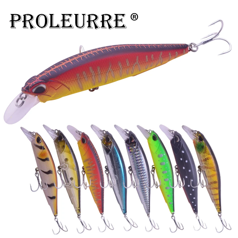 

Proleurre 1Pcs Minnow Fishing Lure Isca Artificial Bait 11cm 13.5g Fishing Wobblers Hard Bait Minnow Crankbaits Lures Min-522