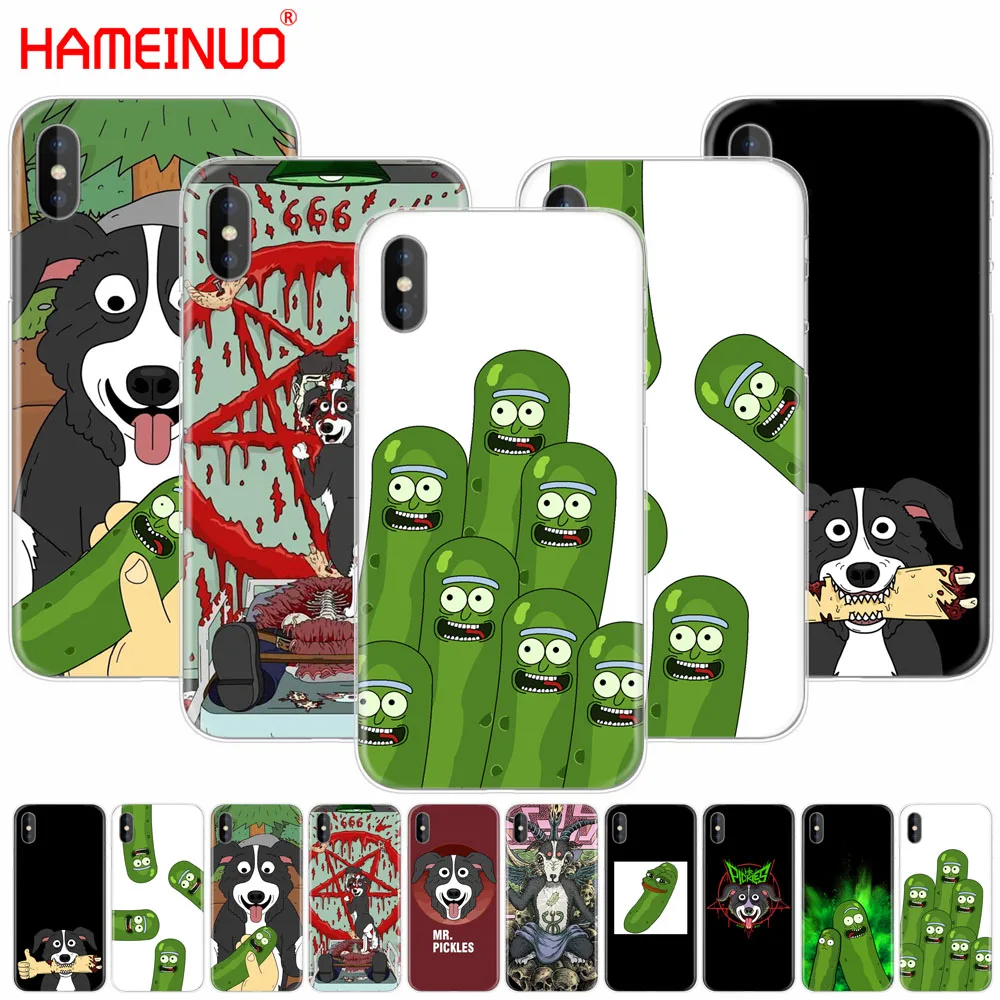 

HAMEINUO mr pickles cucumber rick meme cell phone Cover case for iphone X 8 7 6 4 4s 5 5s SE 5c 6s plus