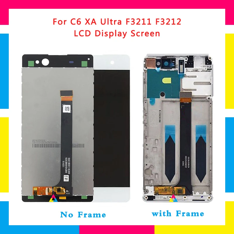 

LCD Display Screen With Touch Screen Digitizer Assembly For Sony Xperia C6 XA Ultra F3211 F3212 Replacement
