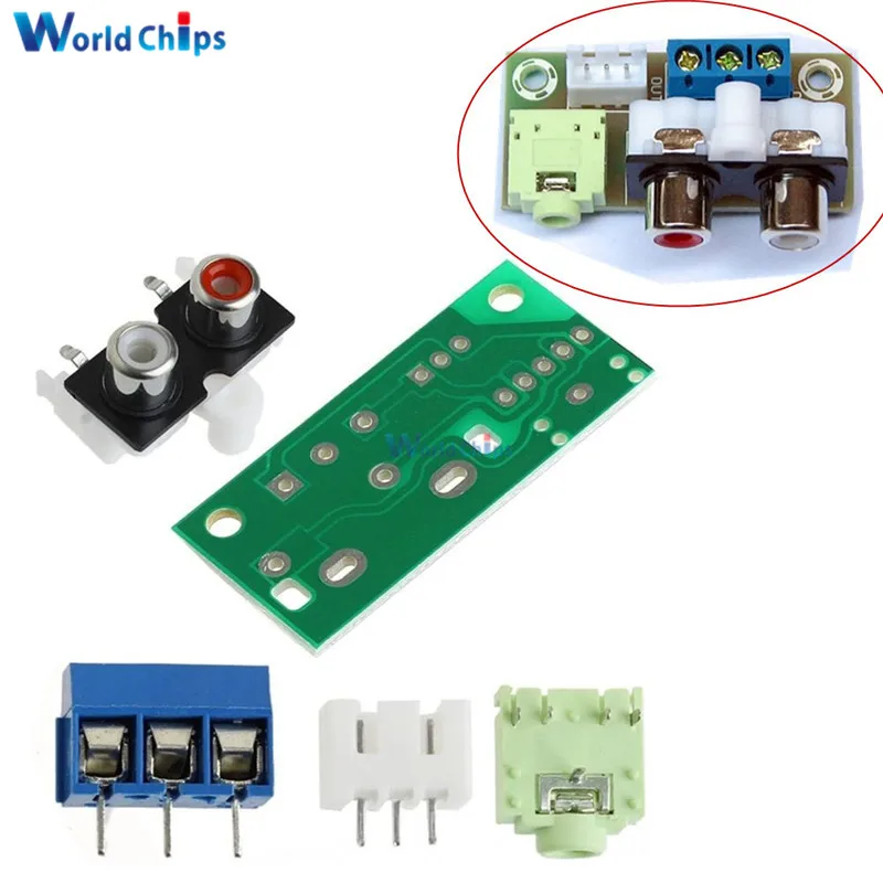 

DIY Kit Audio Switch Board RCA 3.5mm Audio Input Block For Amplifier Electronic Kits