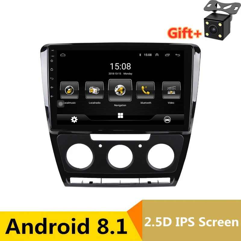 

10" 2.5D IPS Android 8.1 Car DVD Multimedia Player GPS For Skoda Octavia 2 2010-2013 2014 A5 audio car radio navigation