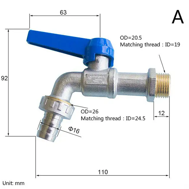 Outdoor Antifreeze Tap Dn15 Dn20 Brass Faucet Water Tap For Car