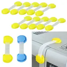 Удивительные 5 шт./лот двери шкафа Ящики Холодильник пластиковый замок для детей Детская безопасность случайные цвета