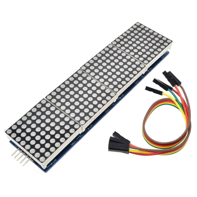 MAX7219 Dot Matrix Module For Arduino Microcontroller 4 In One Display with 5P Line