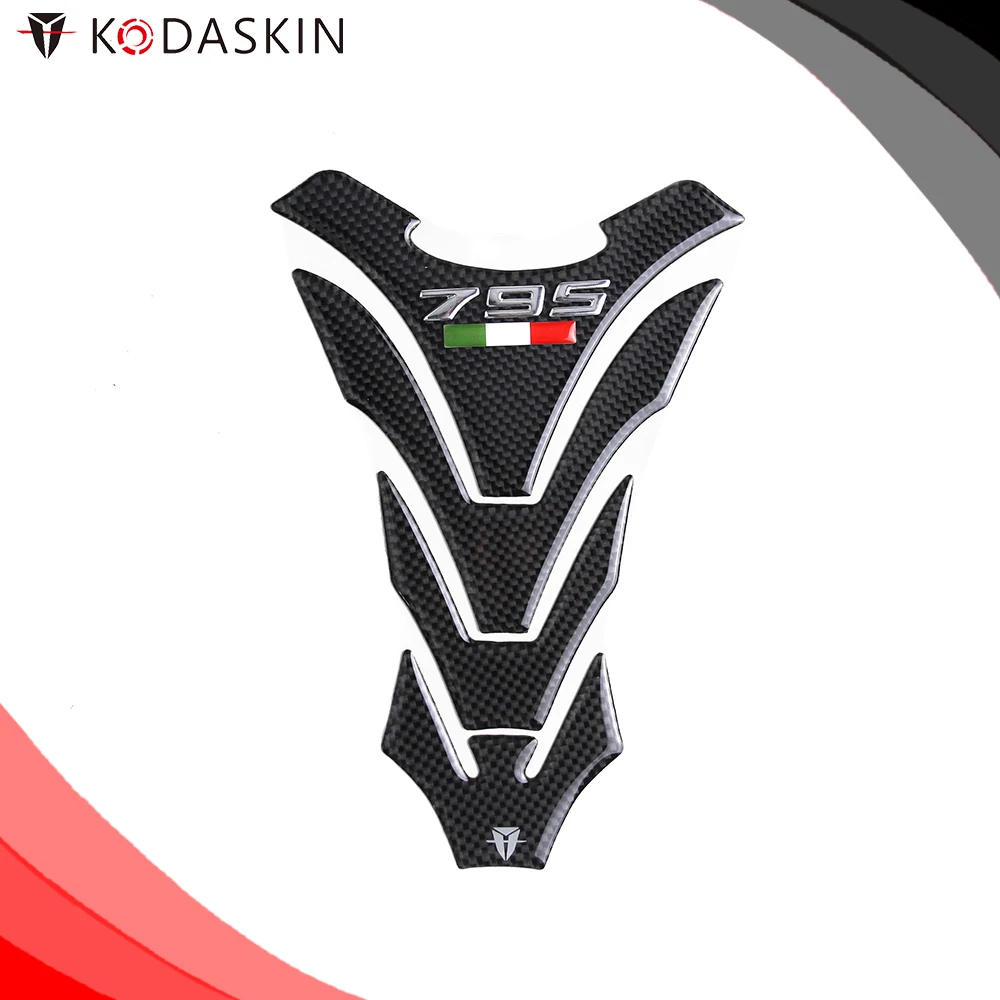Kodaskin Moto Real Carbon Gas Cap Tank Pad Sticker Decal Emblem Per Ducati Monster 795