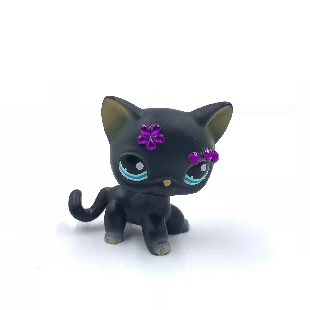Pet shop lps игрушки Редкие животные стоячие короткошерстая кошка с алмазной наклейкой старые оригинальные игрушки для домашних животных