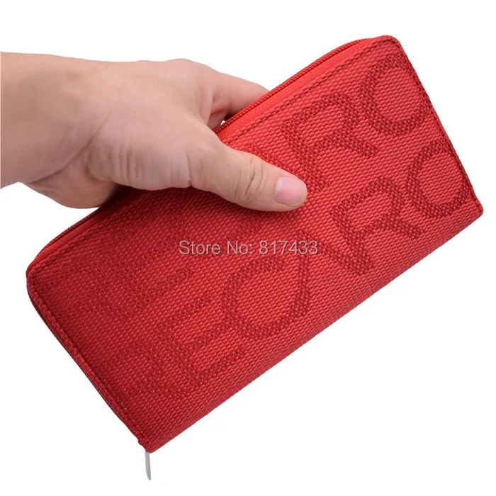 4 модели JDM Гоночный ремень безопасности Ткань длинная молния для женщин невесты кошелек сумочка Сумочка сумочка - Название цвета: 31C032 REC red