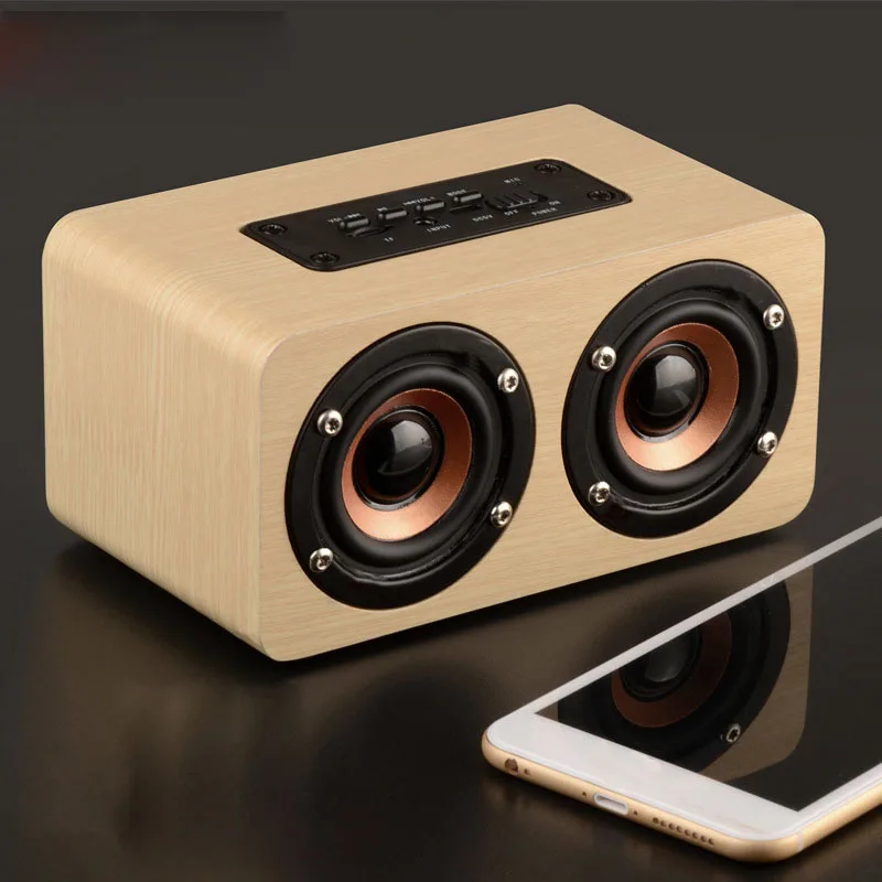 3D стереоколонка DOITOP с двойным громкоговорителем деревянный Bluetooth Hi Fi