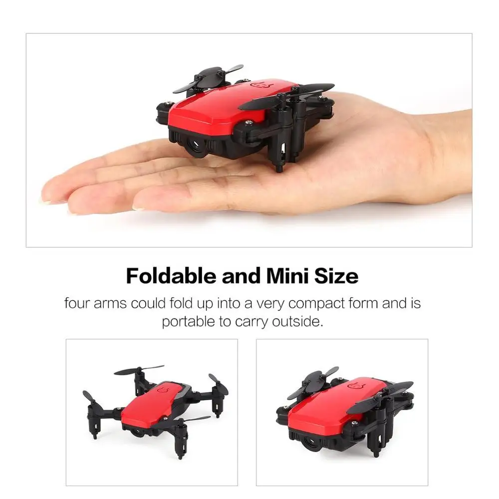 red 720 p RC Квадрокоптер Дрон с камерой Мини карманный складной Радиоуправляемый Дрон FPV селфи в режиме реального времени высота удерживает Безголовый режим 3D флип Wifi - Цвет: red