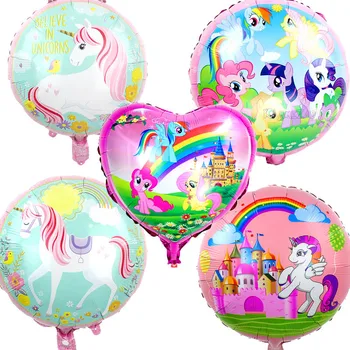 

KAMMIZAD 1pc 18inch unicorn balloons christmas decorations for home balloon Wedding Happy Birthday Party Polaroid foil globos