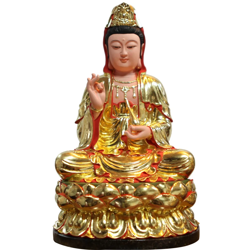 

32cm Guanyin budas statues wooden sculpture Home decor Carved Handmade Craft