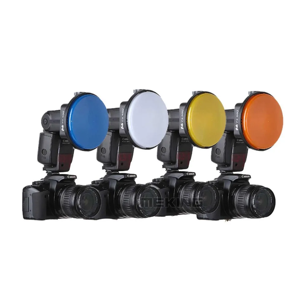 

Flash Speedlite K9 /K-9 4 Color gels filter Softbox Diffuser Reflector Light Control for Speedlight Photo Studio Accessories