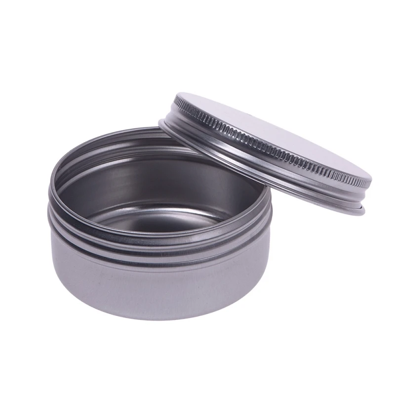 

5PCS/Set 50ML Aluminium Jar Tin Pot Nail Art Makeup Lip Gloss Liquid Cream Cosmetic Container Screw Thread Tin Jar #52641