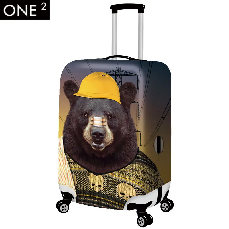 2015 Newest design 3D animal face suitcase cover and colorful luggage cover for women 18 30inch