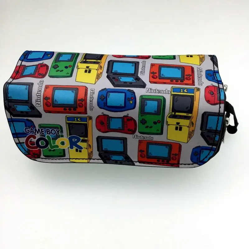 Чехол для карандашей в стиле аниме Кирби, школьные канцелярские сумки для мальчиков и девочек, школьные сумки для ручек, чехол для макияжа, косметичка в подарок - Цвет: Game D