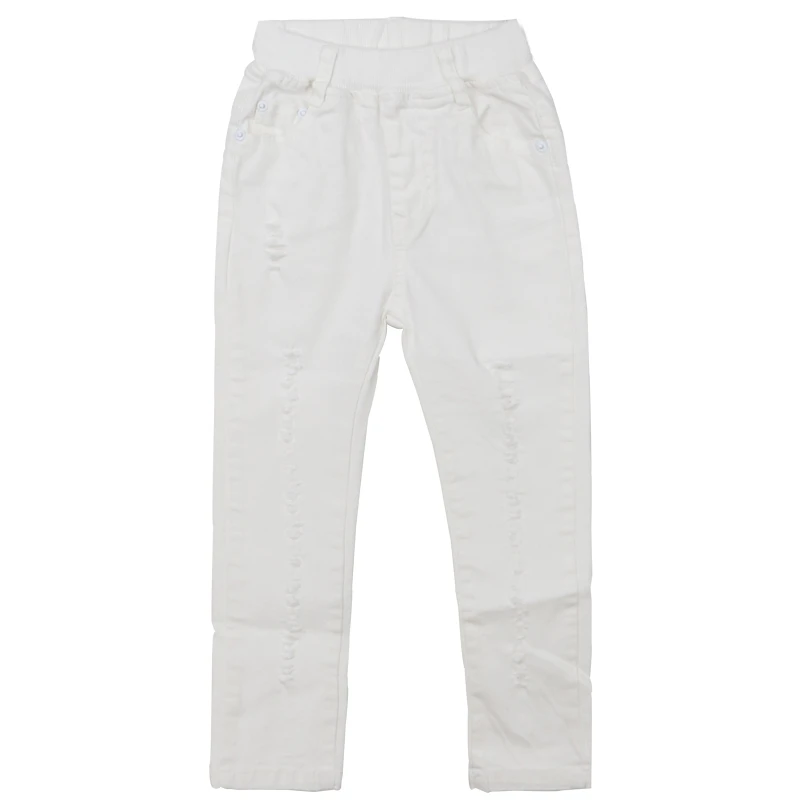 Детская одежда; детские джинсы для мальчиков; коллекция года; сезон весна-осень; повседневные брюки для мальчиков; модные белые обтягивающие Брендовые брюки