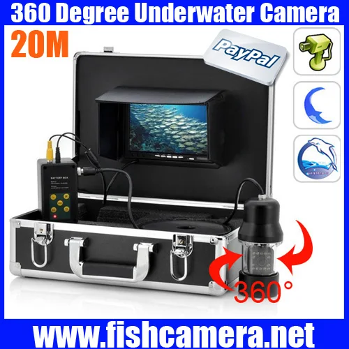 20m Remote Control SONY CCD Underwater Fish video Camera with 7 Inch LCD moniot box 20m