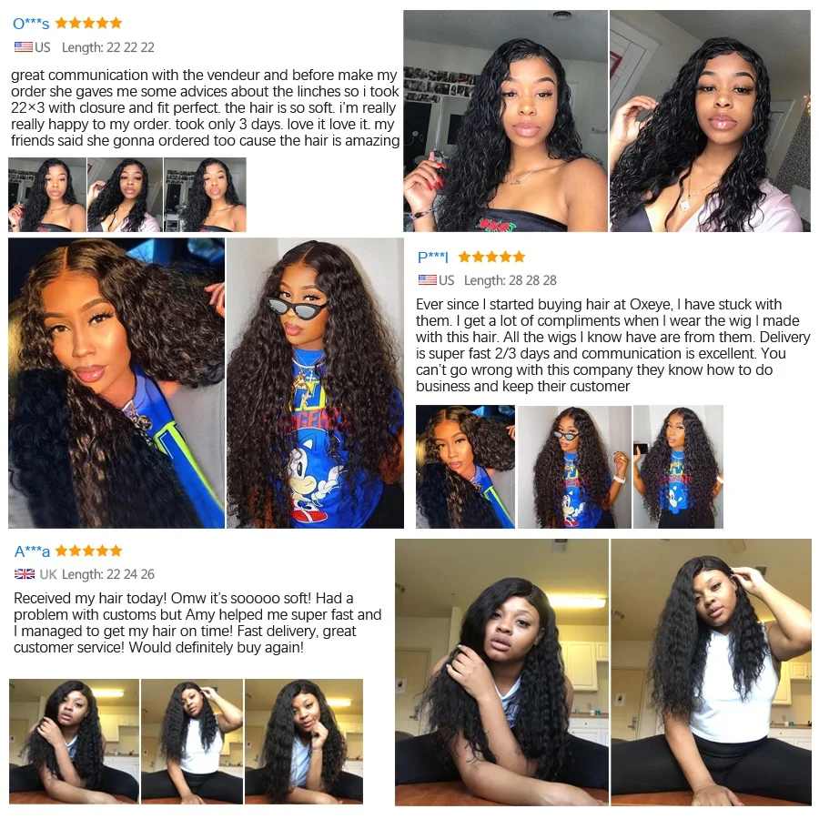 Deep Wave Bundles Brazilian Hair Weave Bundles Can Buy 1/3 Pcs Non Remy Deep Curly Hair Extensions Oxeye girl Human Hair Bundles
