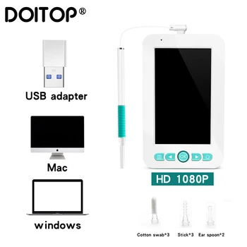 

DOITOP 4.3 Inch 1080P HD Android USB Mini Ear Cleaning Endoscope Camera Visual Earpick Snake Borescope Probe Ear Clear Tool