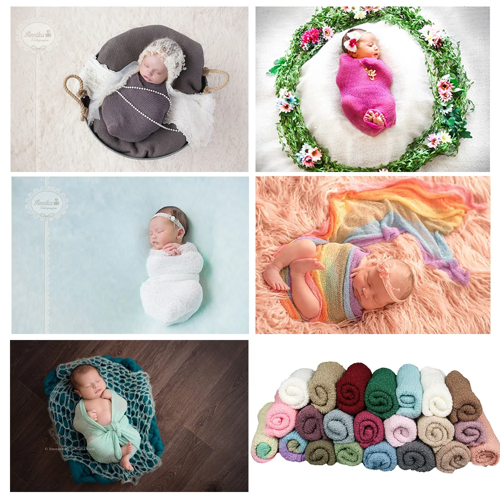 stretch knit wraps for newborn photography