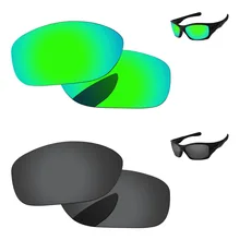 Черный и Изумрудный зеленый 2 пары Поляризованные Сменные линзы для Pit Bull Солнцезащитные очки Рамка UVA и UVB Защита