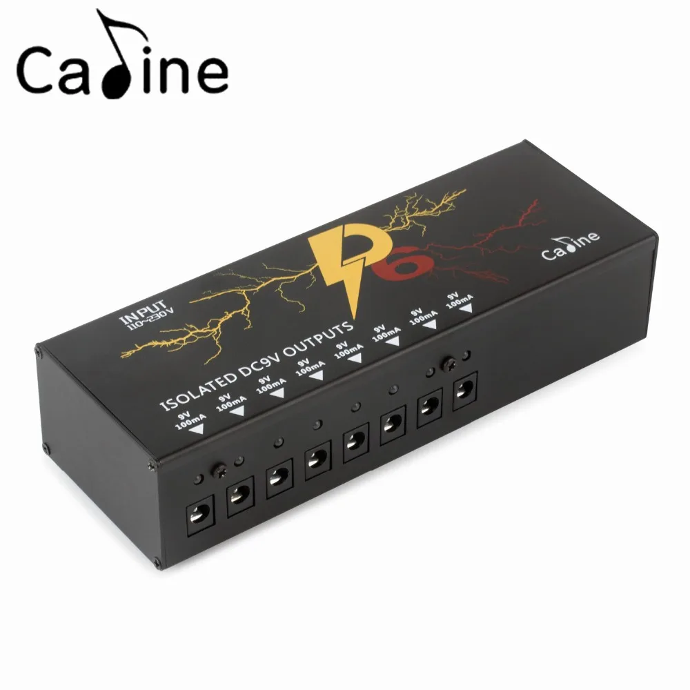 

Caline P6 Full Metal Shell 8 Isolated Outputs DC 9V Guitar Effect Pedals Power Supply Short-Circuit Protection LED Indicator