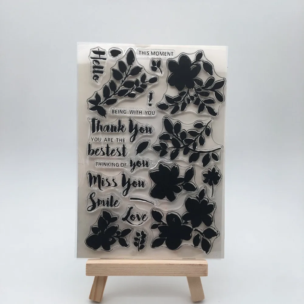 

Fowers Transparent Clear Silicone Stamp/Seal for DIY scrapbooking/photo album Decorative clear stamp