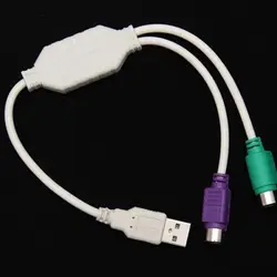 USB штекерным PS2 Женский Кабель-адаптер конвертер для клавиатуры к разъем для мыши и играй Поддержка два PS2 клавиатуры или два PS2 Мышь