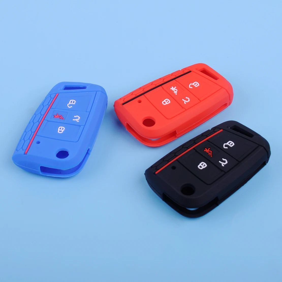 DWCX 4 Button Silicone Key Cover Case Remote Fob Protector fit for VW Golf Polo 2016 2017 DWCX 4 Button Silicone Key Cover Case Remote Fob Protector fit for VW Golf Polo 2016 2017